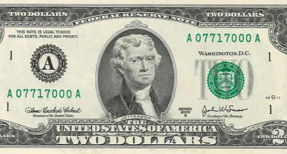 Cuáles son las características de los billetes de 2 dólares que pueden valer miles