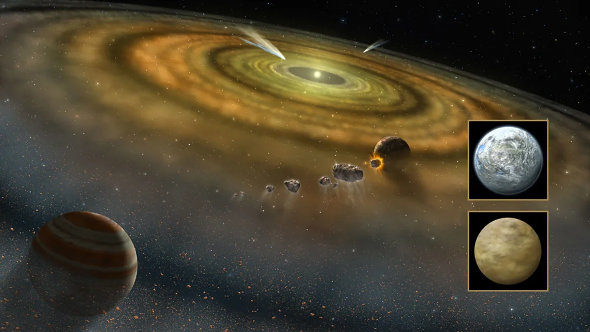 Observaciones del telescopio Webb insinúan una colisión de asteroides gigantes en un sistema planetario cercano