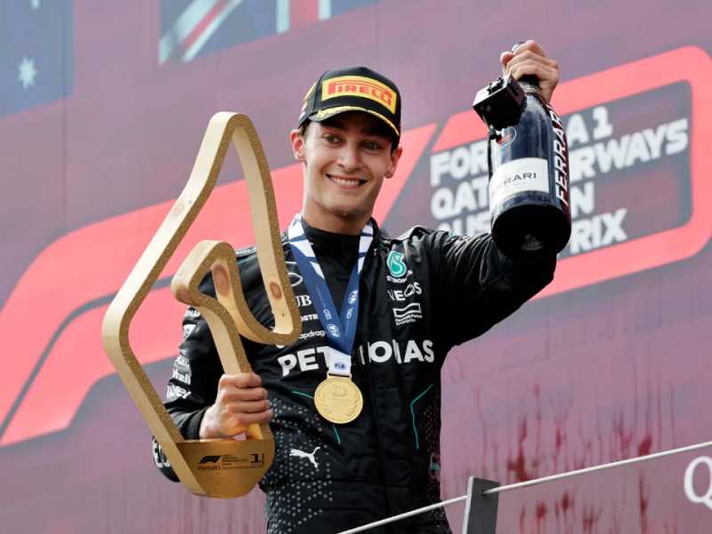 Fórmula Uno: Russell aprovechó el choque entre Verstappen y Norris y ganó el GP de Austria