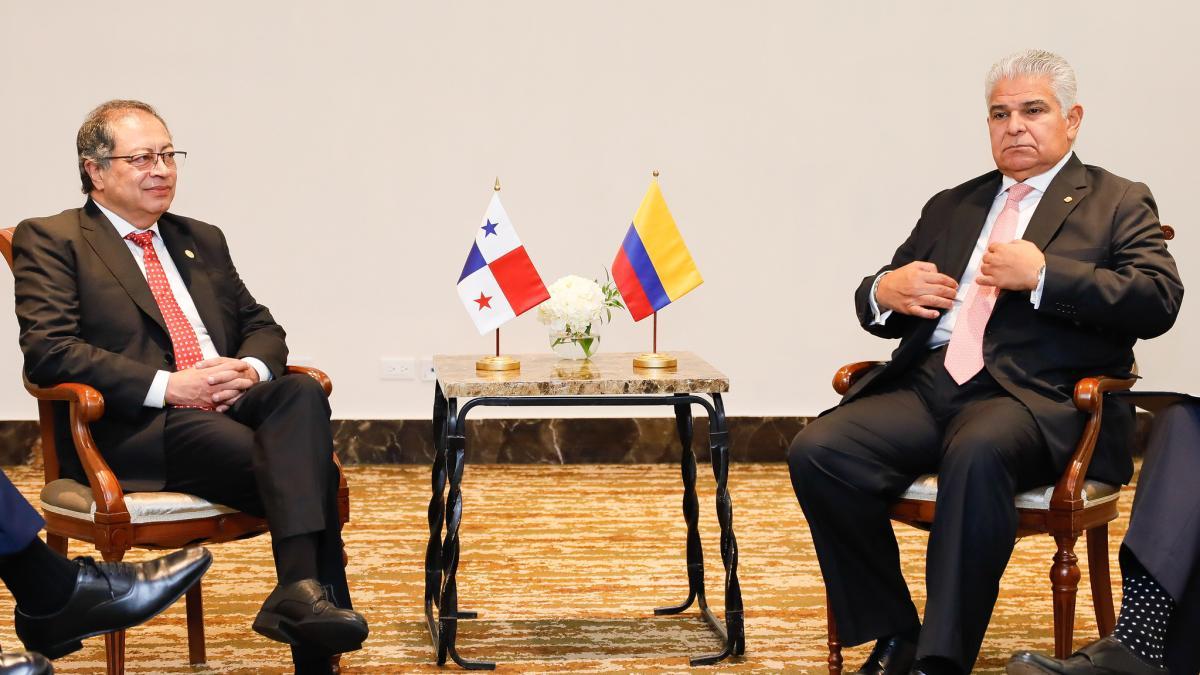 asi-fue-el-primer-encuentro-oficial-entre-los-presidentes-gustavo-petro-(colombia)-y-jose-raul-mulino-(panama)