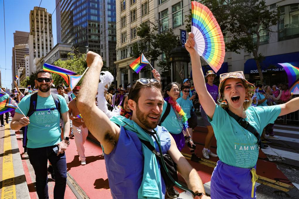 san-francisco-'beacon-of-love'-pride-parade-shines-bright,-other-march-calls-for-boycott-|-kqed