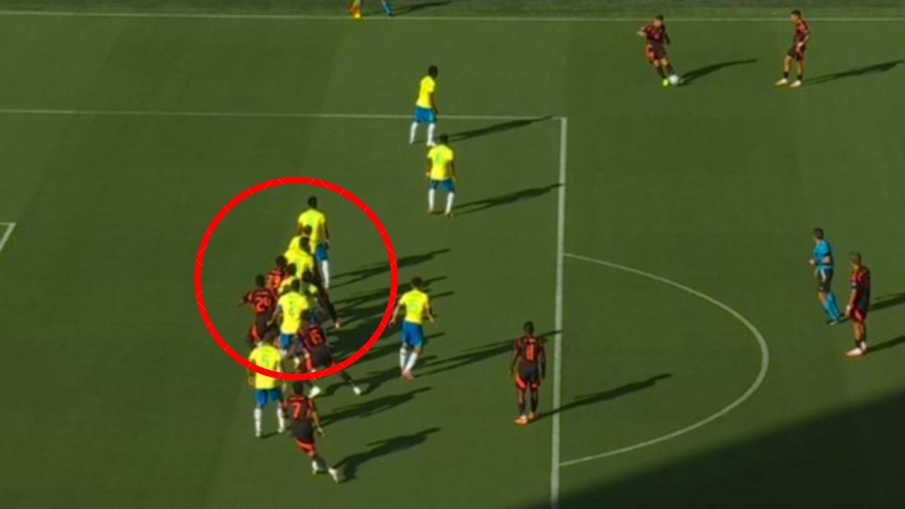 ¿Era gol de Davinson Sánchez? Polémica por gol anulado a Colombia contra Brasil, tras revisión del VAR