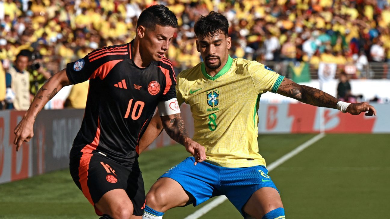 Colombia salva el empate con Brasil y jugará cuartos de Copa América ante Panamá