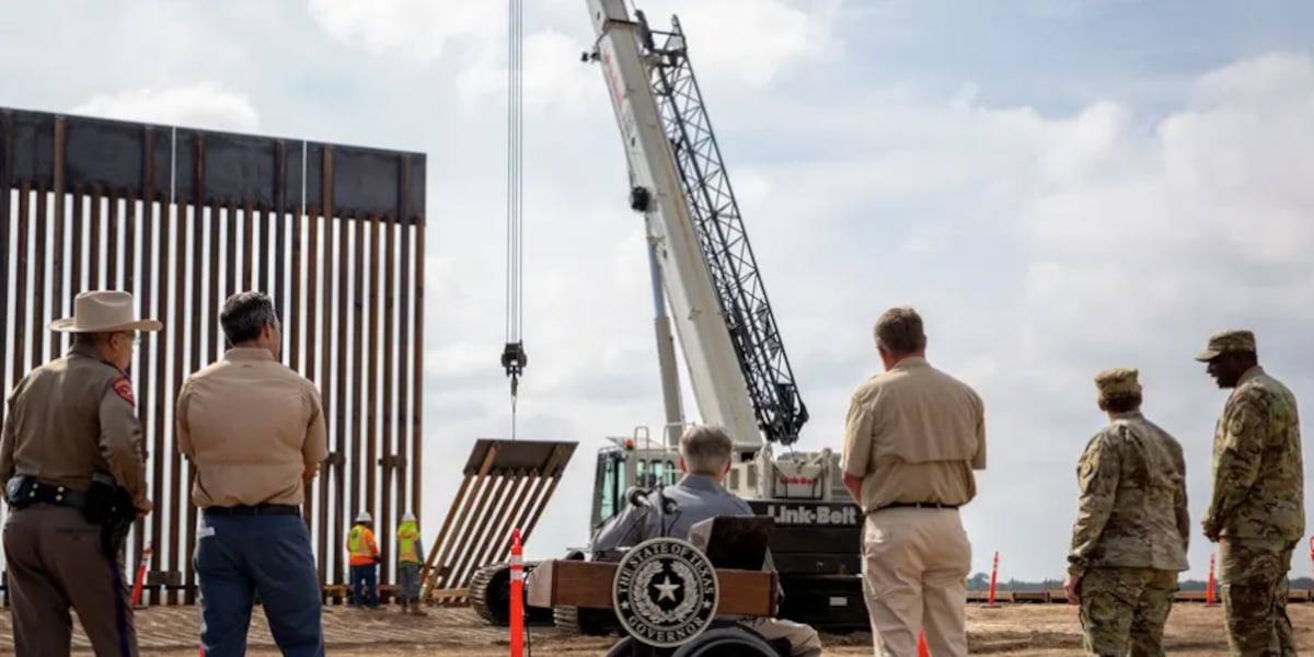 El muro fronterizo del gobernador Greg Abbott tardará alrededor de 30 años y 20 mil millones de dólares en construirse