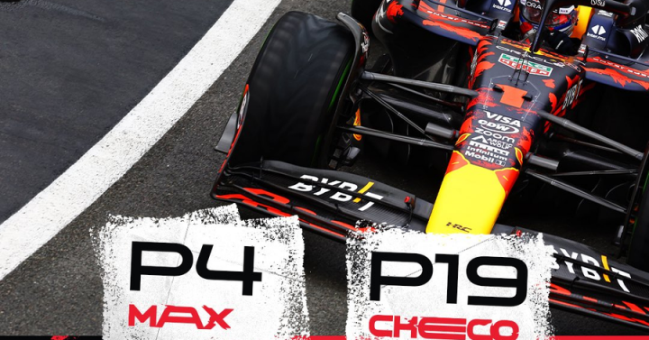 Checo Pérez fuera en Q1 tras incidente en Silverstone; Rusell se lleva la pole