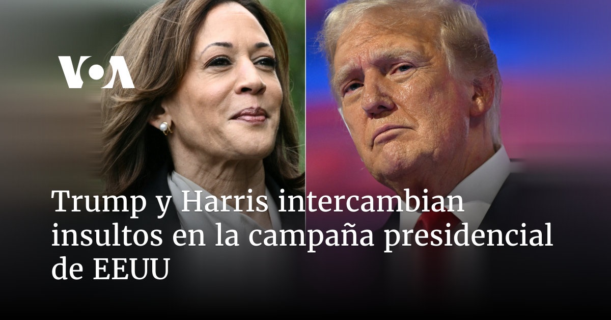 Trump y Harris intercambian insultos en la campaña presidencial de EEUU