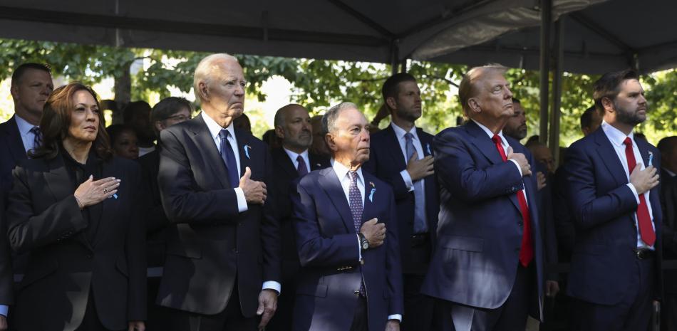 Biden, Kamala y Trump juntos en conmemoración de los ataques a las Torres Gemelas el 11 de Septiembre