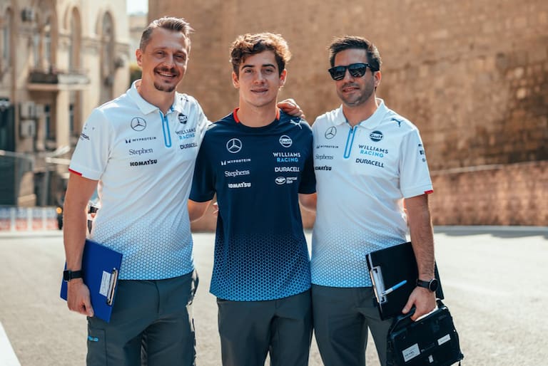 Franco Colapinto ya caminó por el circuito de Bakú, en la previa de su segunda carrera de Fórmula 1: “Son días muy felices”