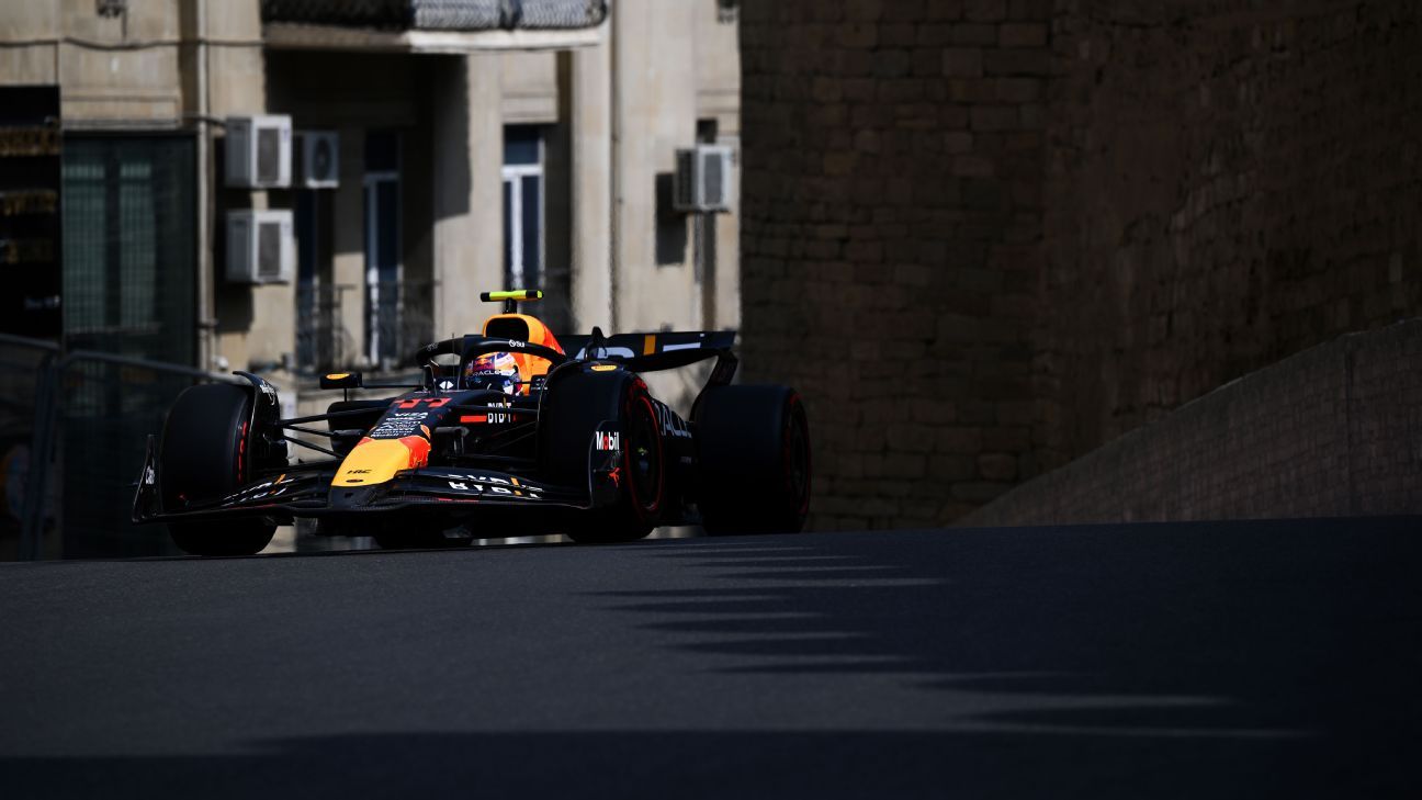 Checo Pérez, tercero en la primera práctica de Baku