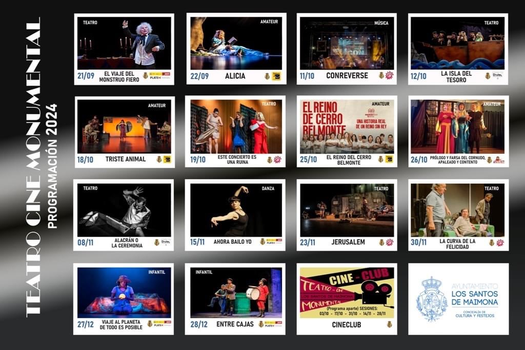 La programación del Teatro Cine Monumental de Los Santos de Maimona continúa hasta diciembre con teatro, música y danza – Onda Cero Sur Extremadura