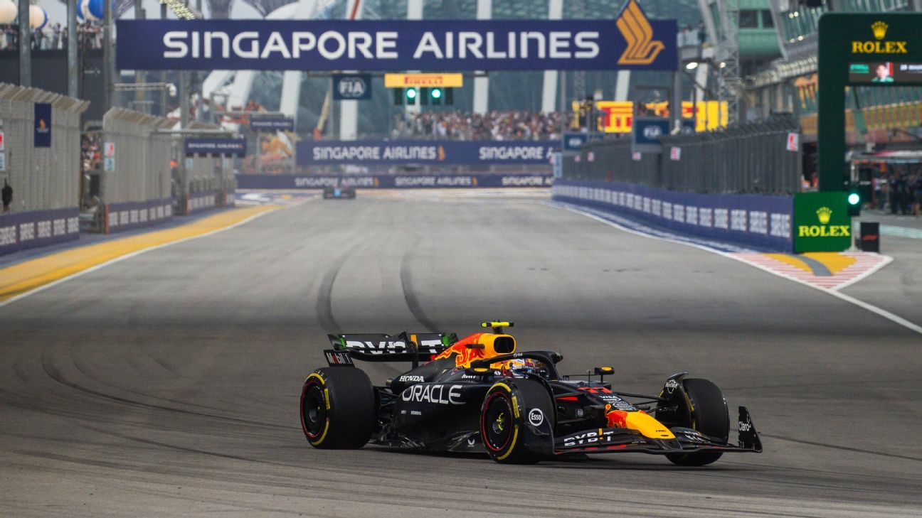 Checo Pérez finaliza octavo en segunda sesión libre en Singapur