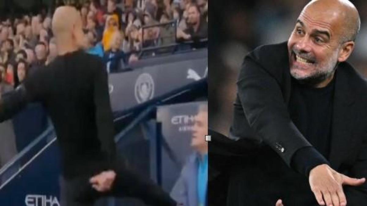 ‘Pep’ Guardiola, enfurecido: así fue su violenta reacción en el empate del Manchester City y Arsenal, video