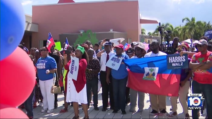 La comunidad haitiana del sur de la Florida se manifiesta contra acusaciones de comer mascotas