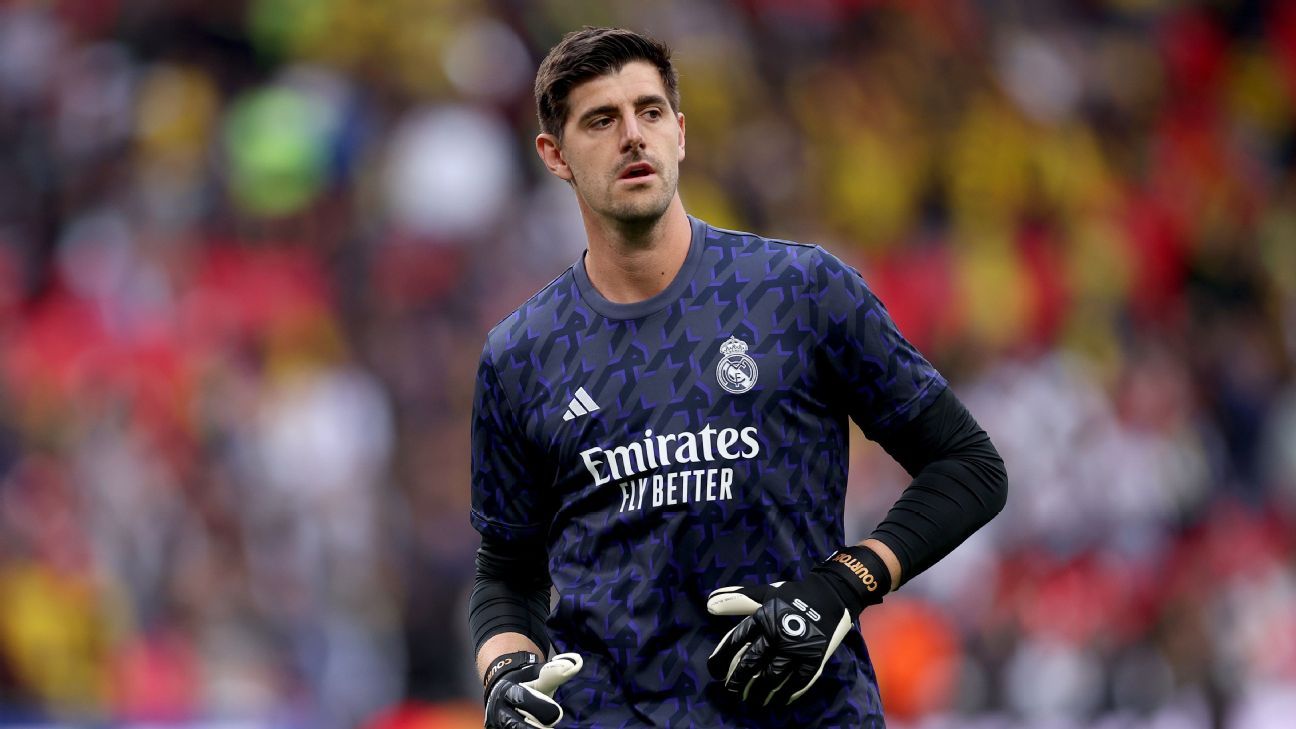 real-madrid:-courtois,-tres-semanas-de-baja-por-lesion;-no-peligra-para-el-clasico