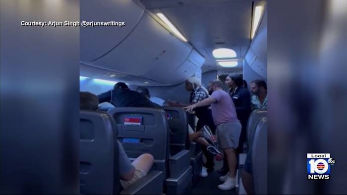 Video de celular captura incidente violento en vuelo de American Airlines desde Miami