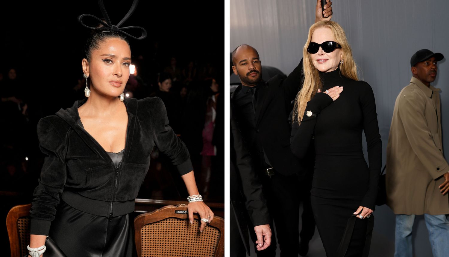 Salma Hayek y Nicole Kidman protagonizan momento incómodo en desfile de Balenciaga