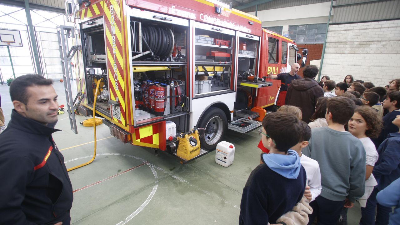 los-bomberos-de-lugo-llegan-a-la-escuela:-de-la-curiosidad-por-las-bombonas-de-oxgeno-a-los-gatitos-rescatados