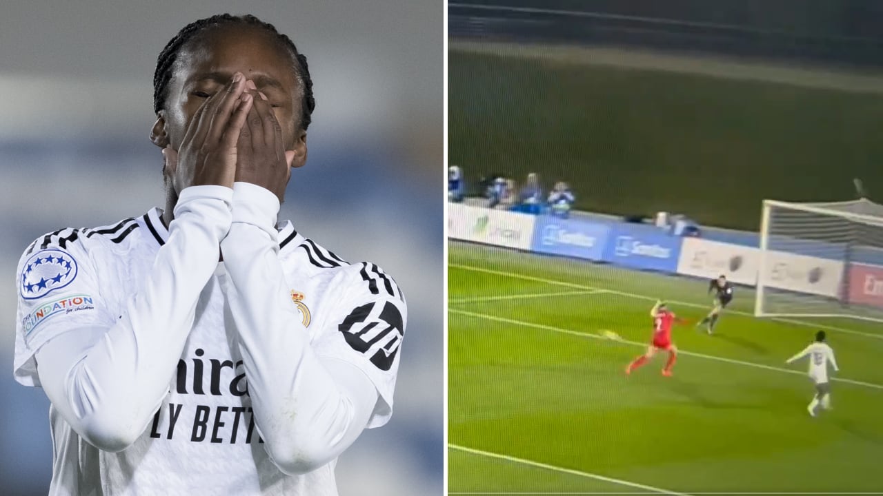 Linda Caicedo se hace viral en Champions: video del gol que falló debajo del arco