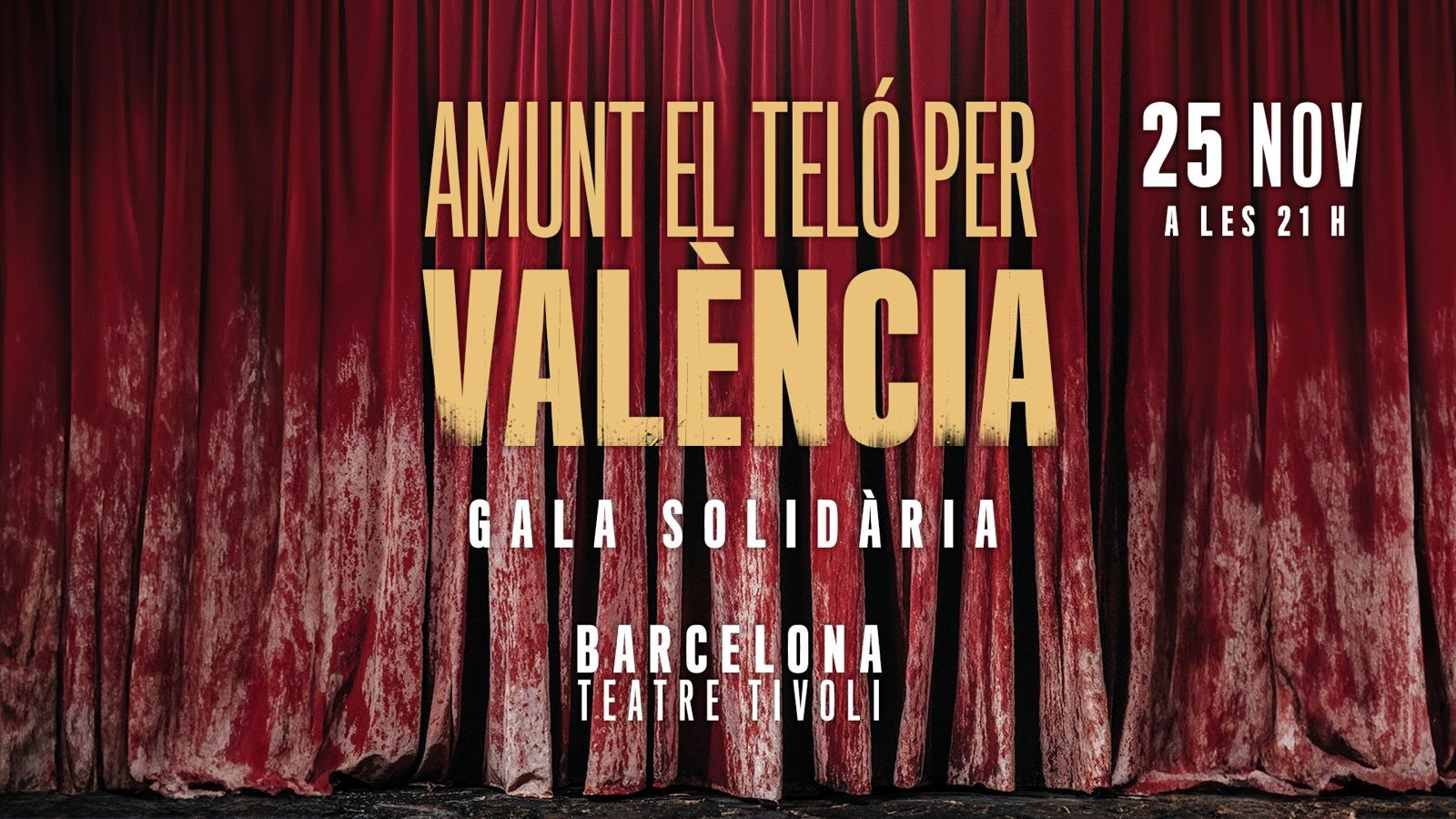 Las artes escénicas se unen en la gala solidaria “Arriba el Telón por Valencia”