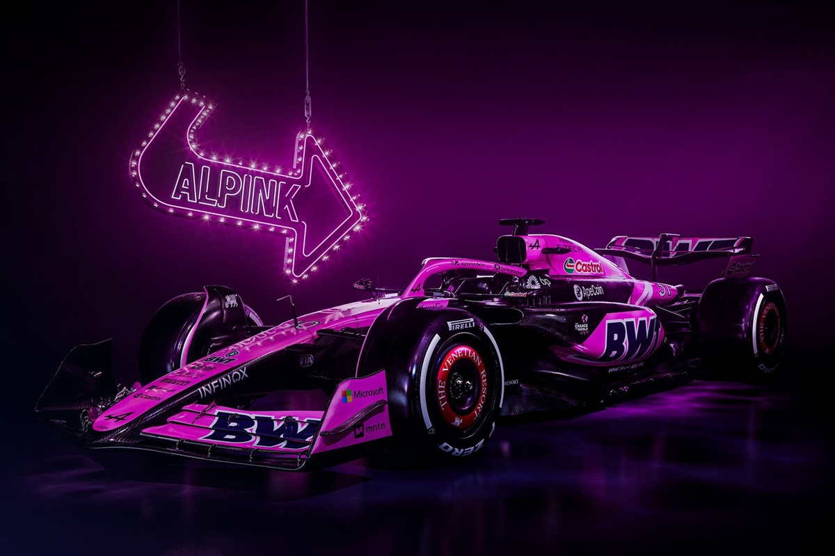 Alpine presenta una decoración rosa para el final de la F1 2024