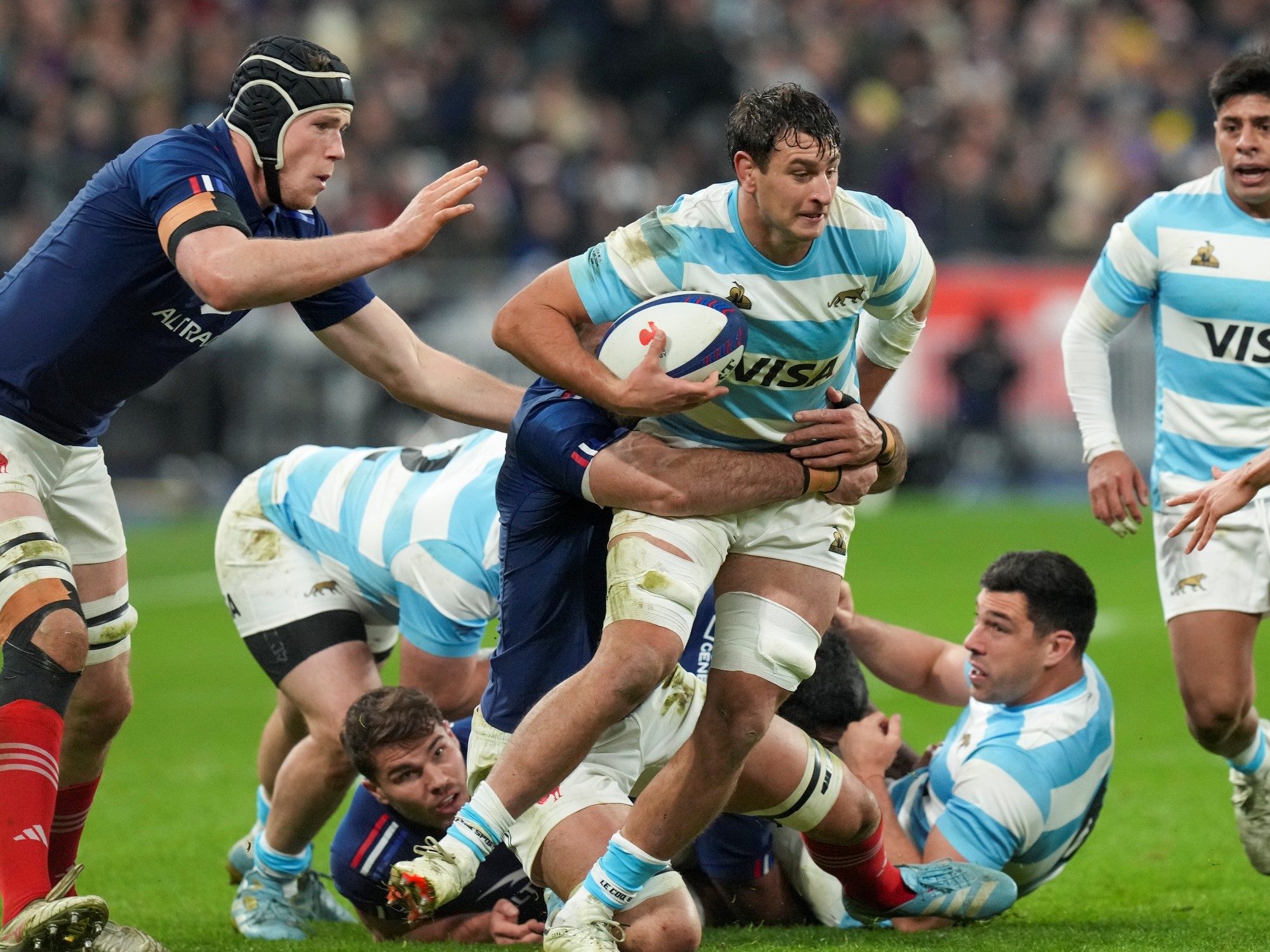 Los Pumas y dos tarjetas amarillas en el primer tiempo que fueron muy costosas: Francia no perdonó y se lo hizo pagar en el ingoal