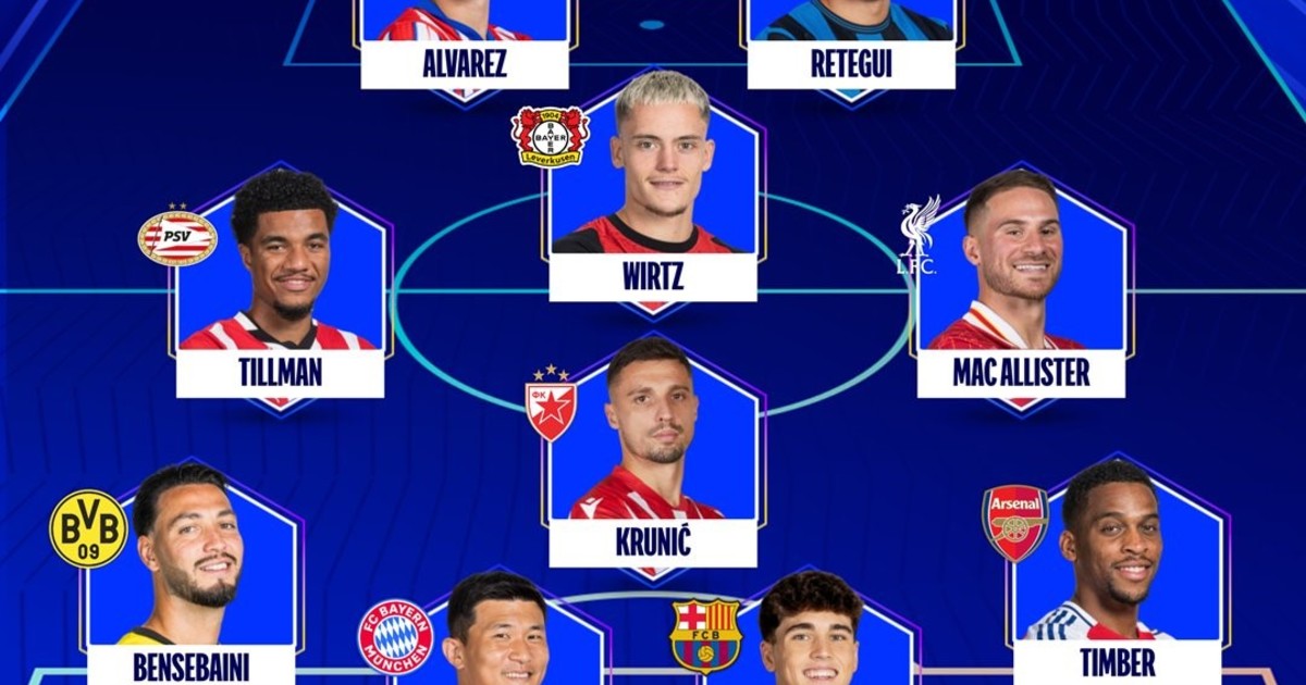 Julián Álvarez y Mac Allister en el once ideal de la Champions League