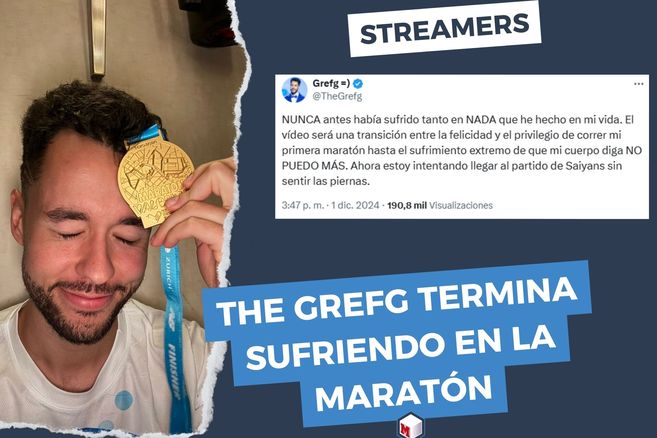 TheGrefg termin la maratn de Valencia, pero sufriendo: “En cierto kilmetro mi cuerpo dijo &apos;basta&apos;”