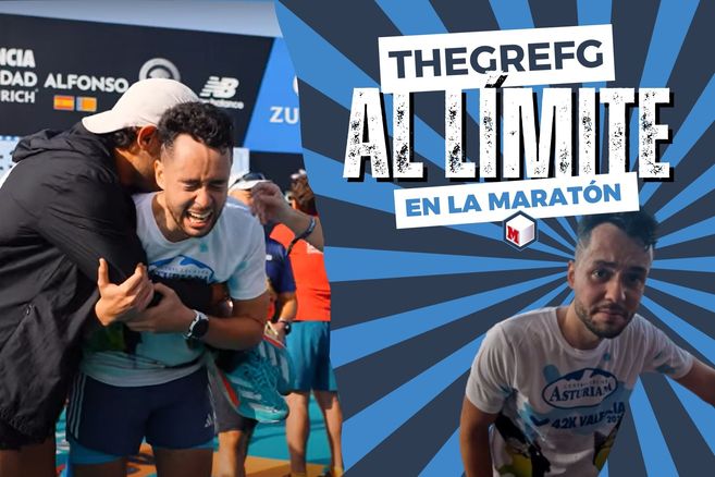 Tirones, sudor y lgrimas: TheGrefg rompe a llorar tras terminar la maratn de Valencia