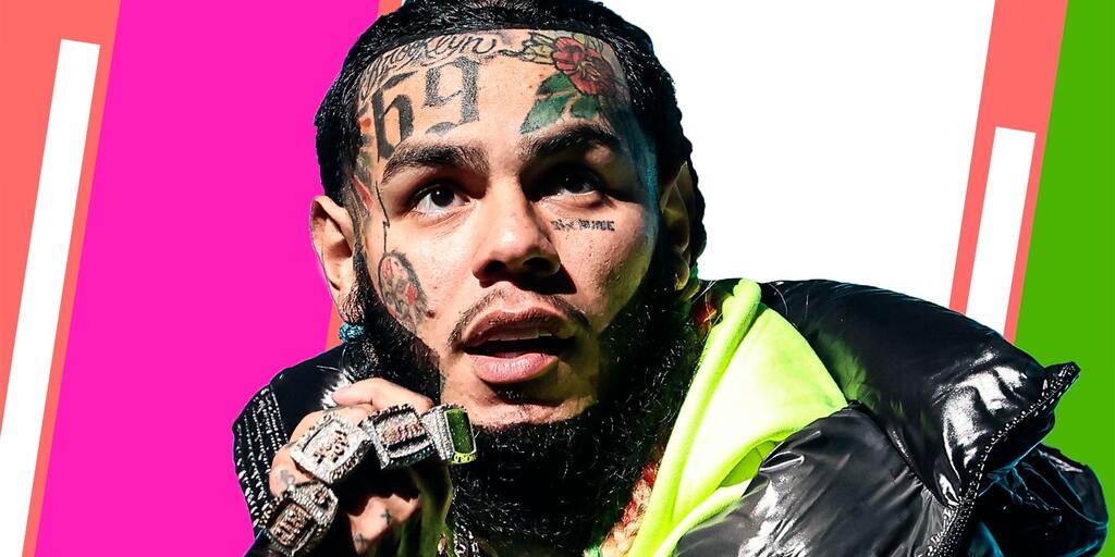 El rapero 6ix9ine sale de prisión y se va de fiesta