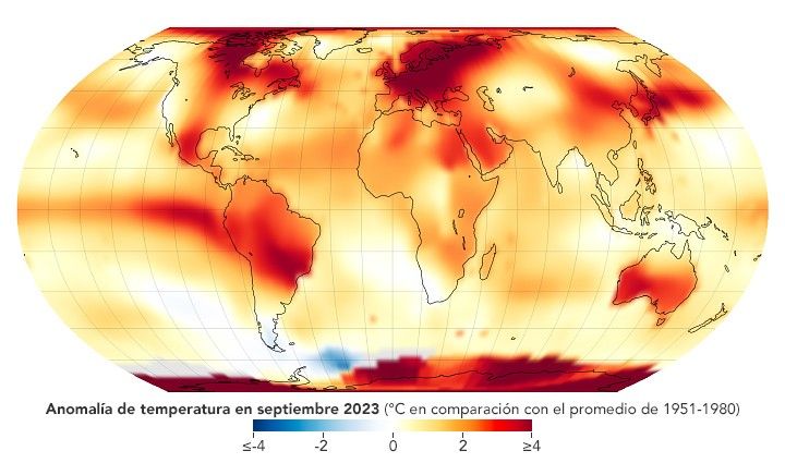 Gráficas del calor excepcional e inesperado de 2023 y 2024 – NASA Ciencia