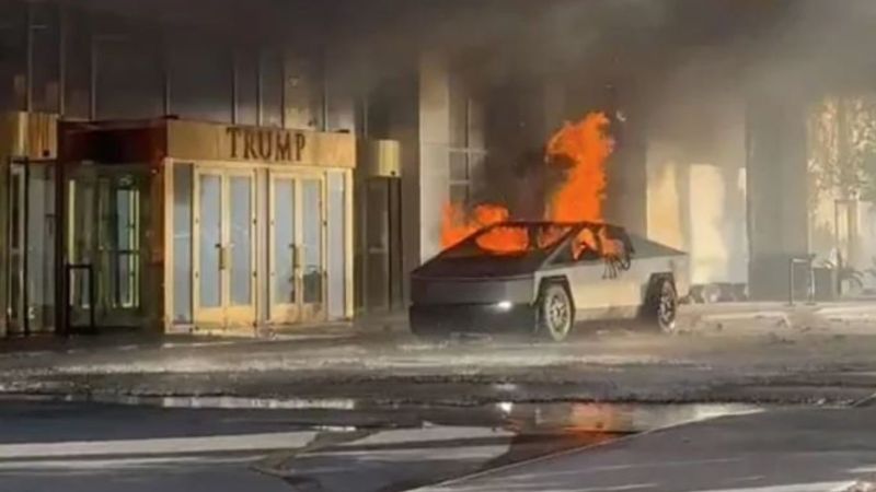 Un Tesla Cybertruck explotó frente al hotel Trump en Las Vegas. Esto es lo que sabemos | CNN