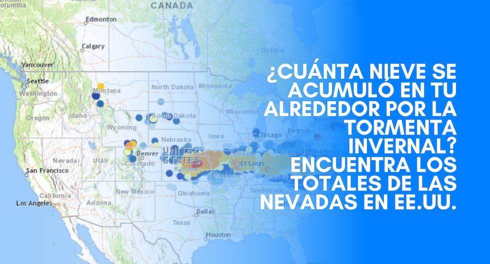 ¿Cuánta nieve se acumuló en tu alrededor por la tormenta invernal? Encuentra los totales de las nevadas en EE.UU.