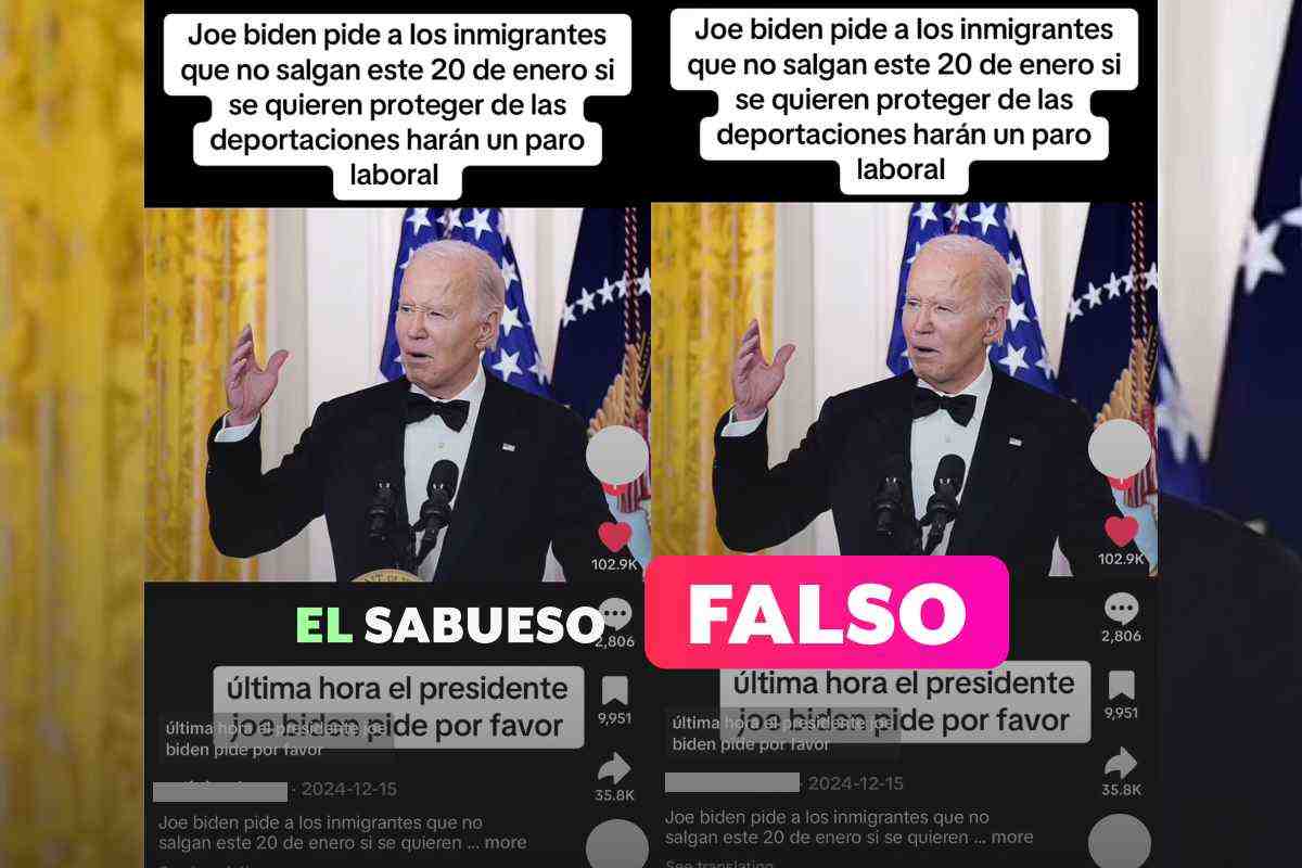 Falso que Joe Biden pidiera a los migrantes hacer un paro laboral y no salir de Estados Unidos