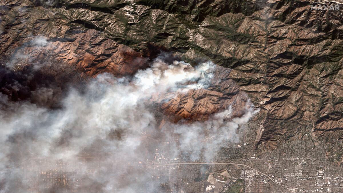 Impactantes imágenes por satélite del antes y el después de la destrucción de Malibú y Altadena