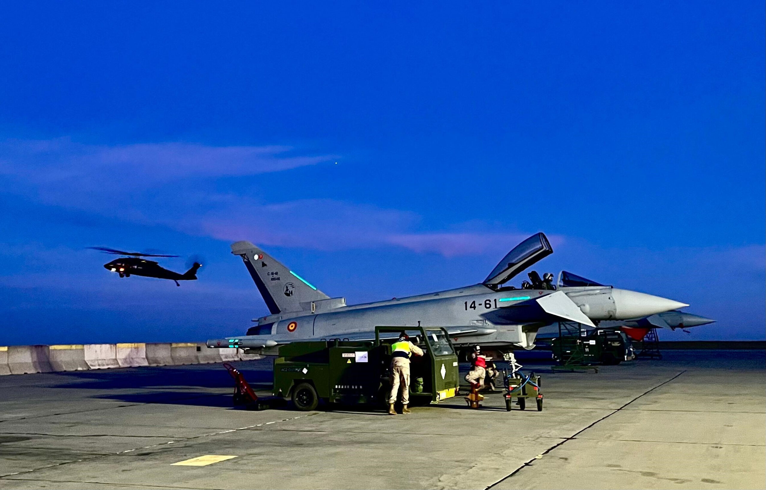 Cazas Eurofighter españoles ejecutan misiones de apoyo aéreo cercano en un ejercicio con la OTAN en Rumanía