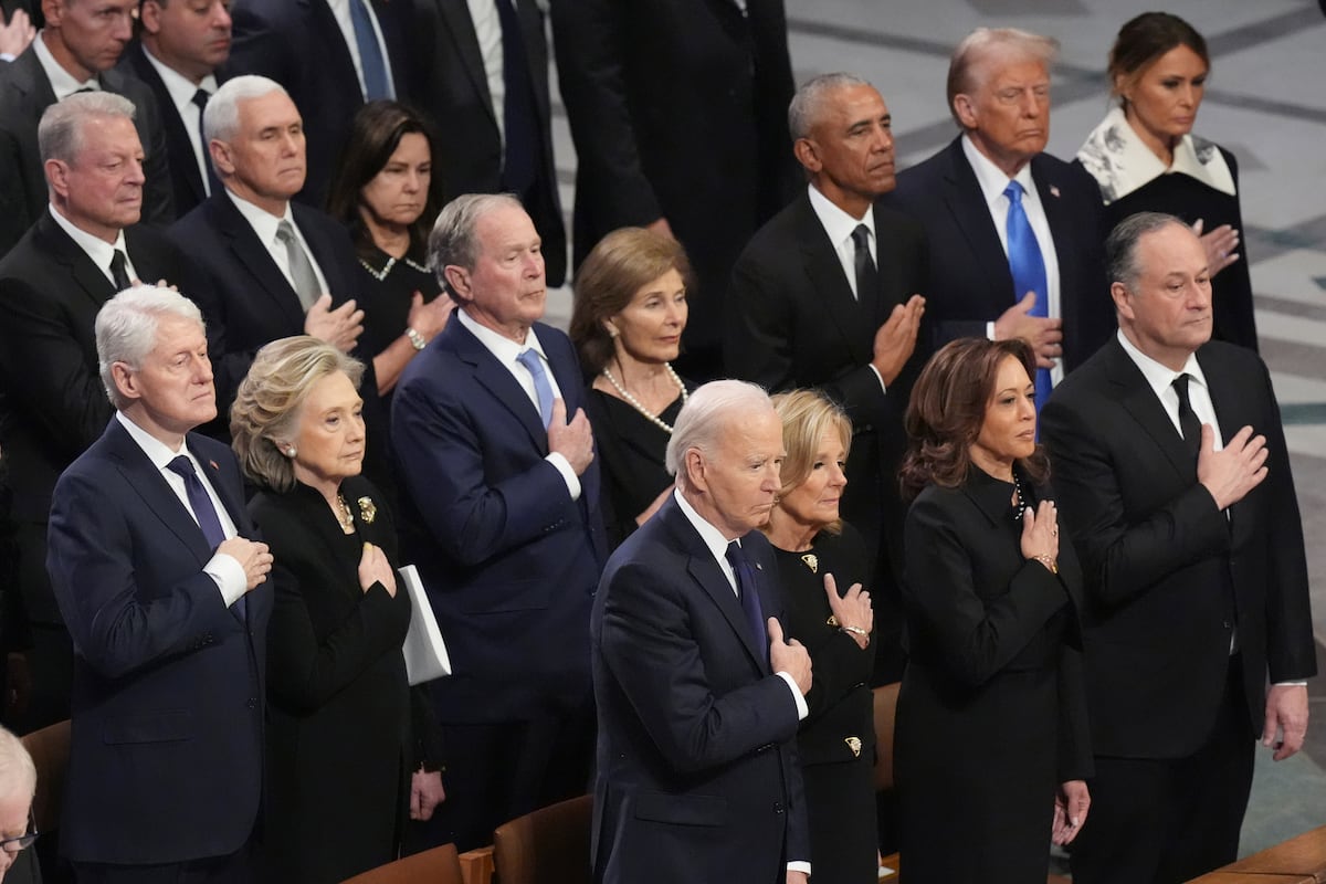 El funeral de Estado de Jimmy Carter reúne a los cinco presidentes vivos de Estados Unidos