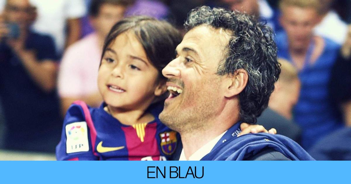 Luis Enrique emocionado con la foto más preciosa de su hijita Xana en el Barça