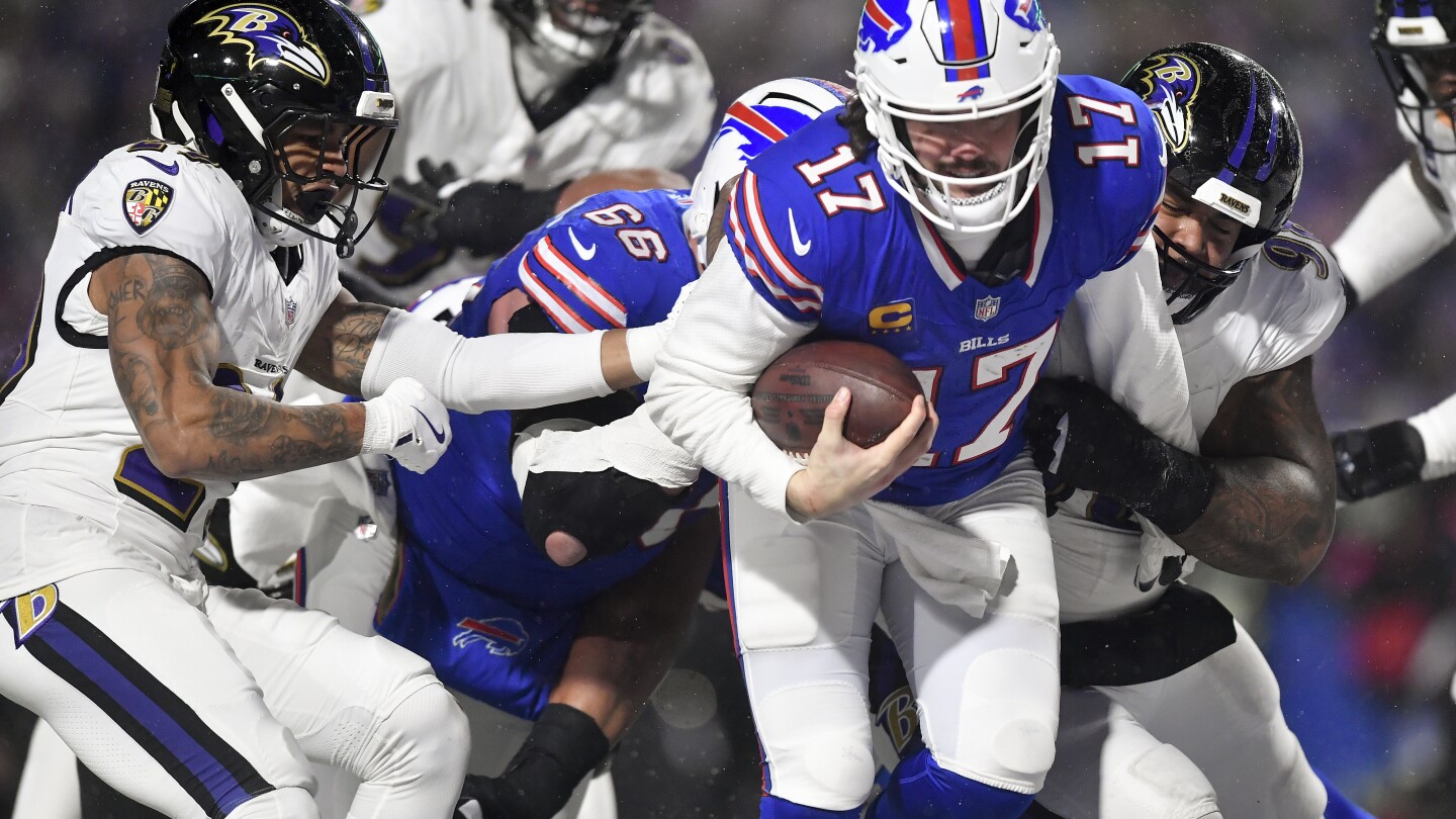 Allen anota 2 TD y Bills provocan 3 entregas y ganan 27-25 a Ravens; jugarán por el título de la AFC