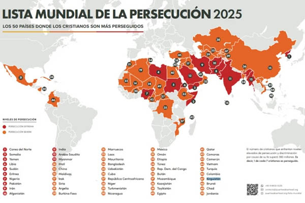 Colombia entre los 50  países más peligrosos  para el cristianismo