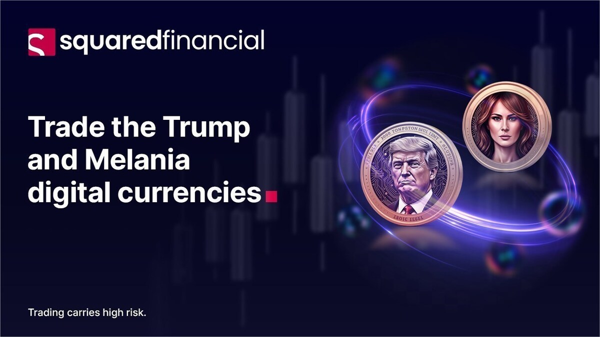 SquaredFinancial agrega las monedas meme de Trump y Melania a su oferta de criptomonedas