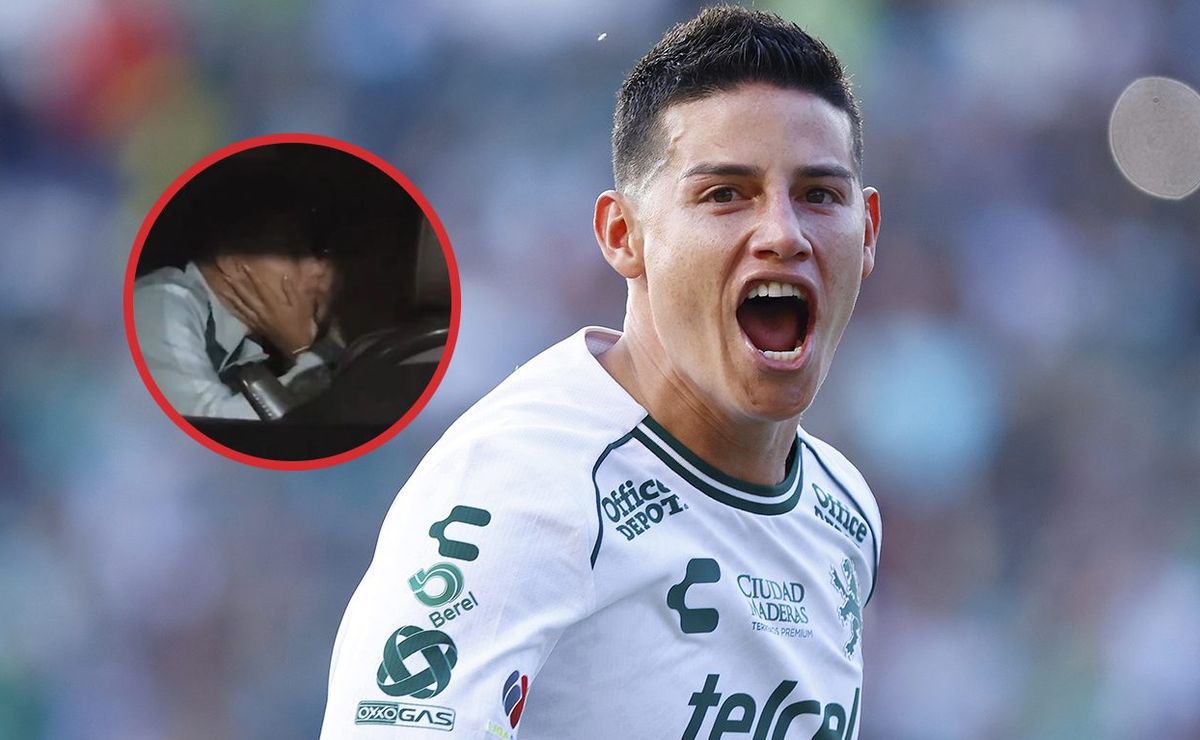 El apasionado beso de James Rodríguez con su nueva novia en León