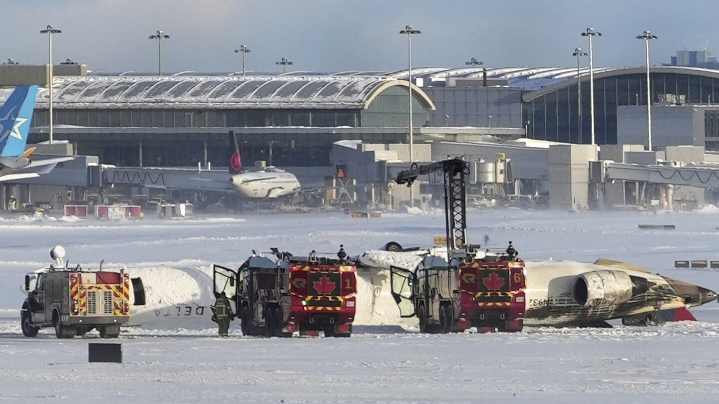 Lo que hay que saber sobre el avión que se volcó al aterrizar en el aeropuerto de Toronto